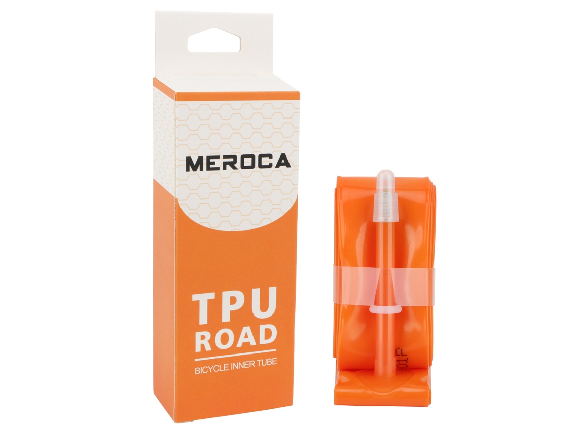 2026-cámara De Aire Ultraligera Para Bicicleta De Carretera Tpu 700c*23-35c Valvula Francesa 45l Naranja