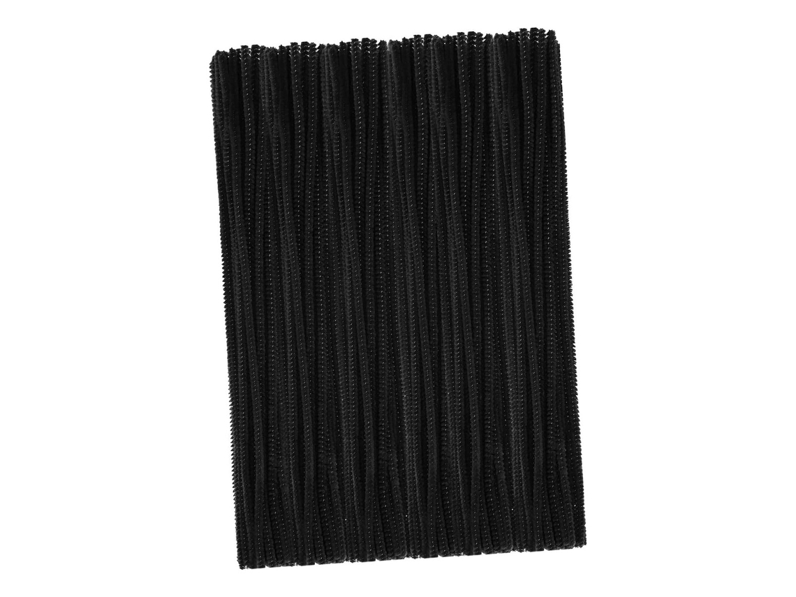 Limpiadores de pipa de felpa gruesos y duraderos para niños, color negro slowmoose