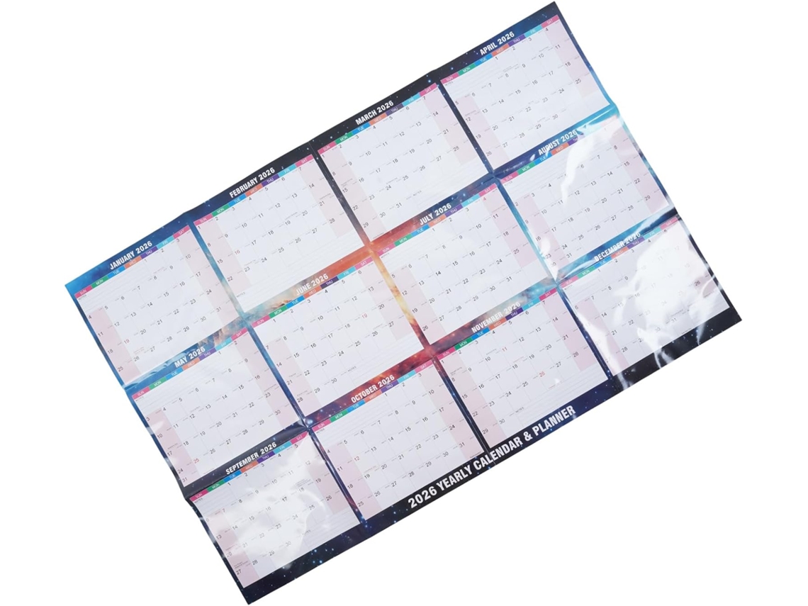 Calendario De Pared Anual 2025 De Enero A Diciembre - Planificador Familiar Borrable