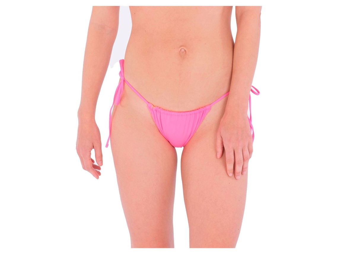 Cueca Biquíni Solid Revo Cheeky Tie Side Rosa Xs Mulherhurley