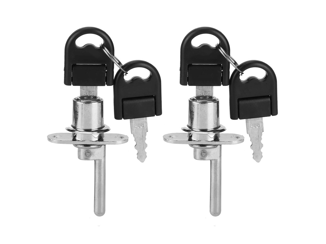 2 Cerraduras Con Llave Para Cajones, Armarios, Archivadores, Escritorios Y Muebles (cabezal Plateado De 16 Mm)