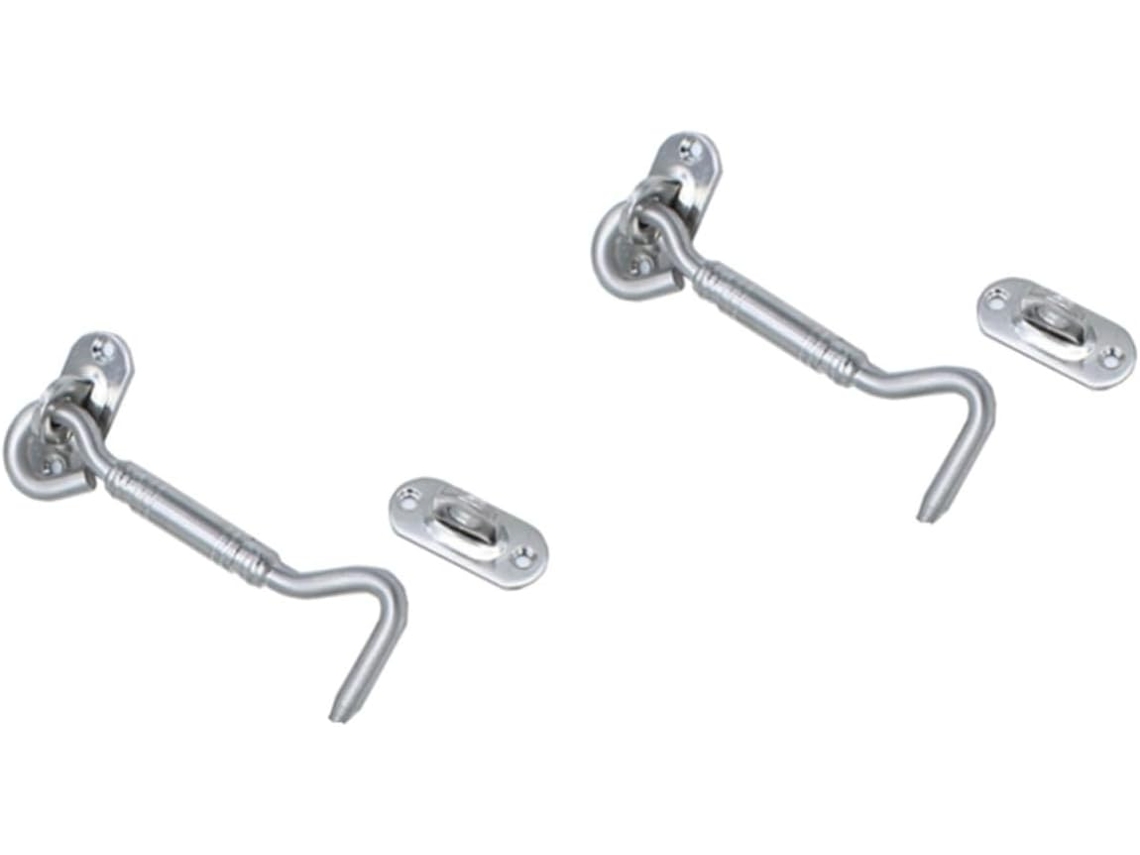 2 Ganchos Puerta Cabina Acero Inoxidable Resistente Diseño