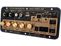 1 Juego De Tarjeta Amplificadora De Audio Óptico D50 Con Bluetooth, Usb Y Fm
