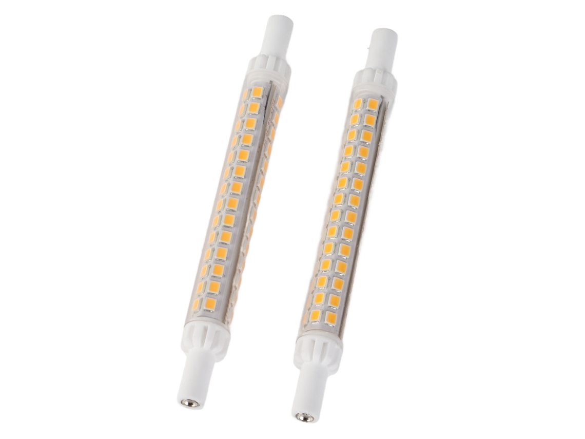 2026-2 Piezas Bombilla Led R7s 98led Doble Extremo 118mm Regulable Luz De Inundación Caliente 100‑130v