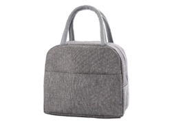 Bolsa Térmica Reutilizable Para El Almuerzo Con Asa, Gran Capacidad, Impermeable, Color Gris Oxford.