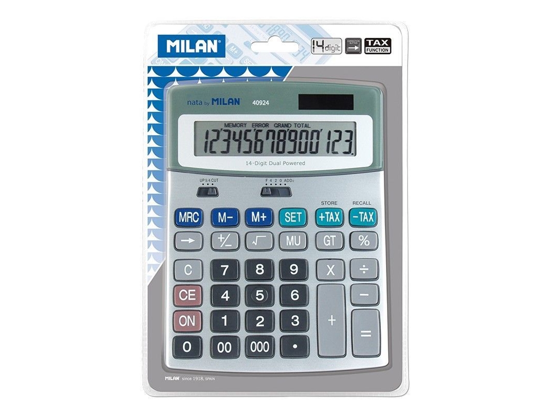 Calculadora Metálica MILAN 14 Dígitos