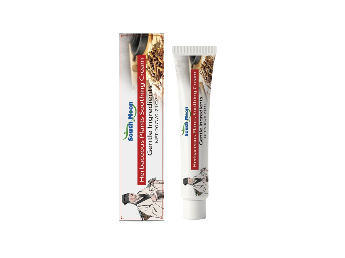 Crema calmante a base de hierbas para piel sensible.