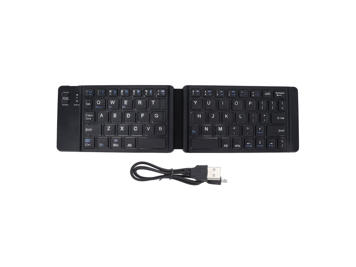 Teclado Inalámbrico Plegable Bluetooth 3.0, Silencioso, Con Batería De 120 Mah, Diseño Compacto Y Mini, Compatible Con Ios, Android Y Windows.