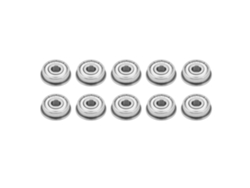 10 Rodamientos De Bolas Miniatura Con Brida De Acero De 7x22x7 Mm, Doblemente Blindados, F627zz