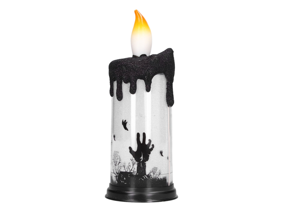 2026-vela Led De Globo De Nieve Con Mano Fantasma Para Halloween Decoración De Fiesta Lámpara Sin Llama Parpadeante