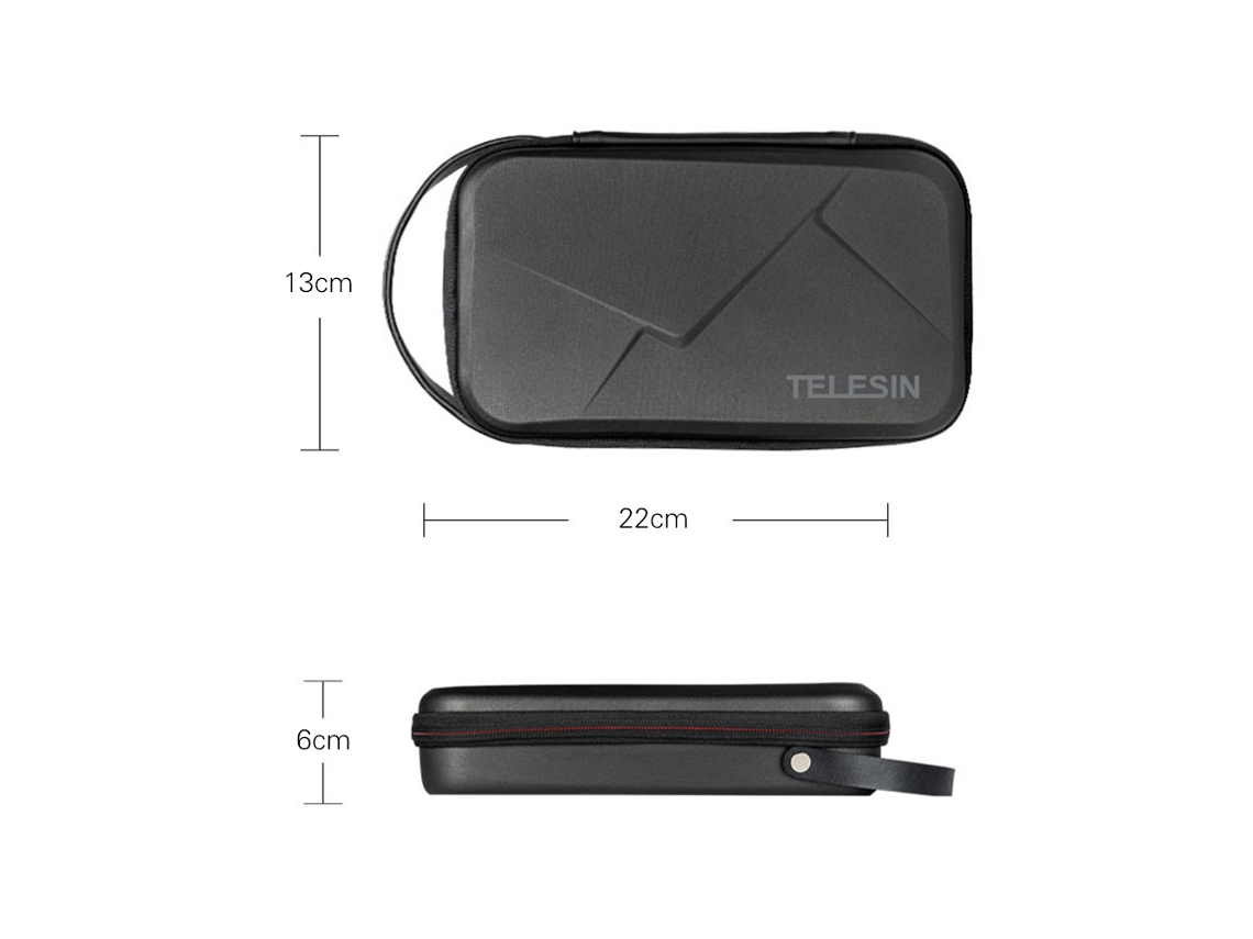 Bolsa De Armazenamento Telesin Impermeável Para Dji Osmo Action/pocket E Gopro Hero 8/7/6/5, Estojo Portátil Eva