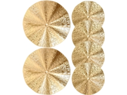 Piezas De Decoración De Pared Moderna En Metal Dorado, Escultura Circular Elegante Y Llamativa.