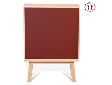 Armario MON PETIT MEUBLE FRANÇAIS con 1 Puerta (Tabaco de Ruca - Madera - 90 x 125 x 46 cm)