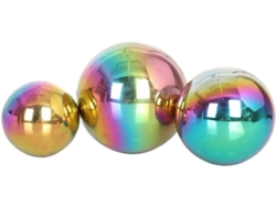 Juego De 3 Bolas Huecas De Acero Inoxidable Pulido Espejo, Para 100, 120 Y 150
