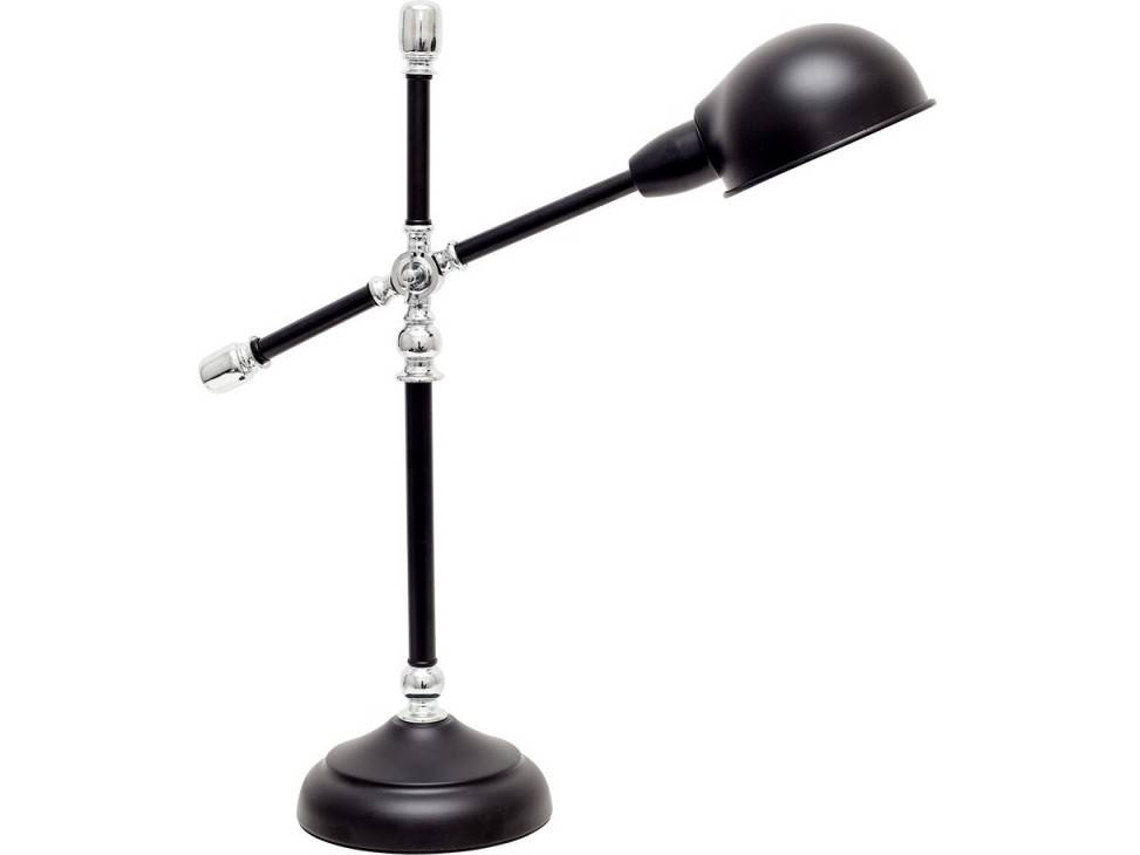 Lámpara de Mesa FABRILAMP Lujan (Negro - E27 - Máx. 60W - Metal)