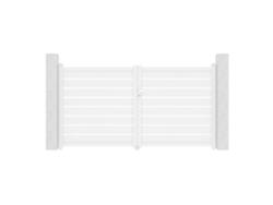 Puerta abatible 3m VOGEL h.160 aluminio blanco