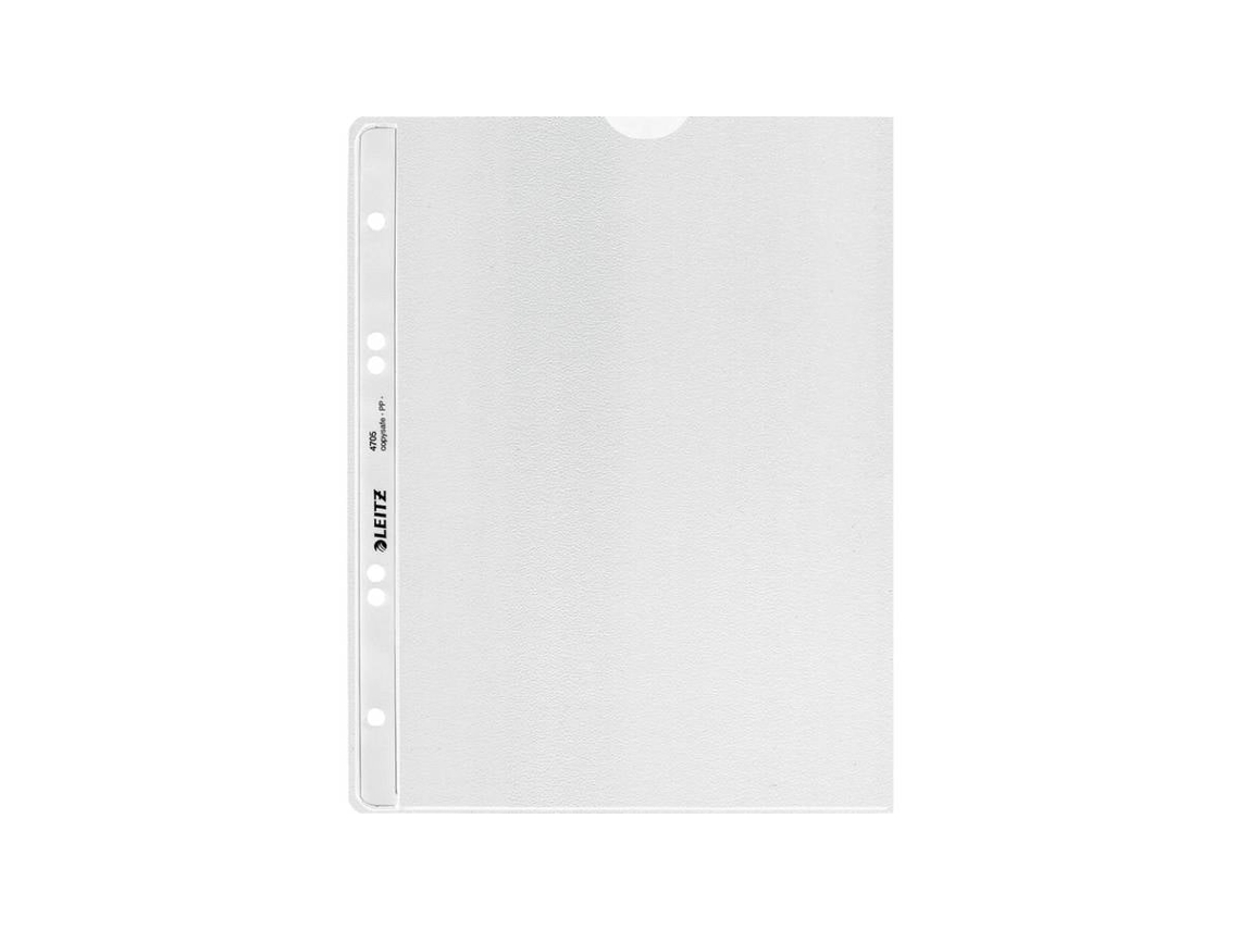 Funda para documentos Leitz Extra Fuerte, A5, PP, Texturizada, 0,13 mm, Abierta en la parte superior, A prueba de documentos, Perforación 80 x 80 x 80 mm, Esselte Leitz (4705 00 03)
