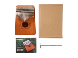 Piano de pulgar Kalimba de 17 teclas Siurn Madera de caoba