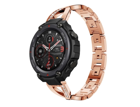 Correa Pulsera Acero Luxury para Amazfit T-Rex Pro Rosa Dorado