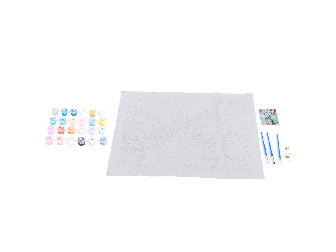 Kit De Pintura Digital Diy De Un Ciervo (sin Marco) Para Adultos Y Principiantes - Decoración
