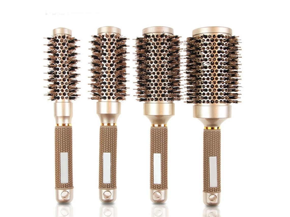 Cepillo De Pelo Profesional De Salón, Cepillo Rizador Para Mujer, Cepillo De Pelo Cilíndrico.