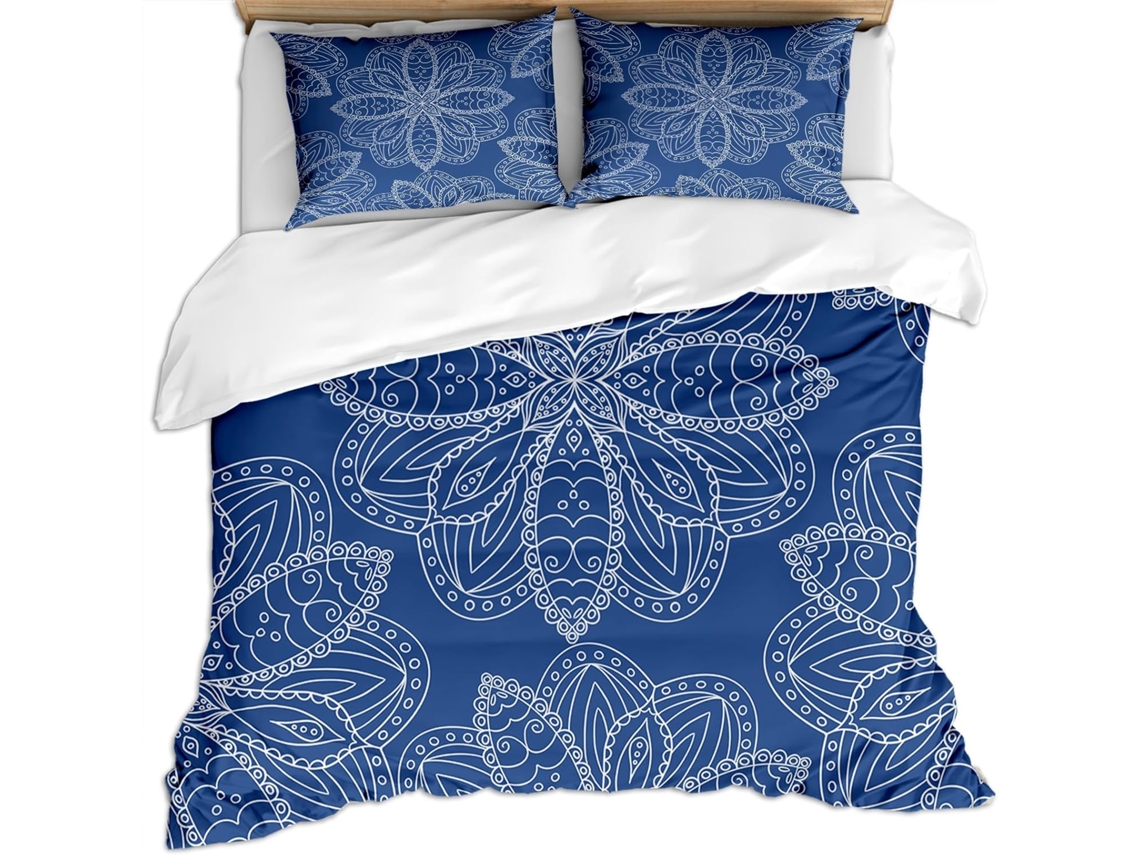 Juego Ropa Cama Piezas Funda Nórdica Microfibra Estampado Juego Almohada 220x240cm 220 X 240 Cm 65