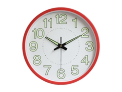 Reloj de pared minimalista y luminoso