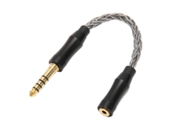 Cabo Adaptador Fêmea 2,5mm Para Macho 4,4mm Cobre Monocristalino Para Fones De Ouvido 14cm Cinza Frio