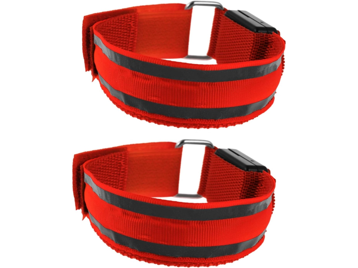Dos pulseras LED iluminadas para correr de noche, reflectantes y ajustables. Gokoco
