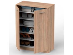 Armario Dormitorio, Multiusos, Baño, Mueble Cocina, Zapatero 2 Puertas 5 Estantes101x74x36 Cm Briebe Nova Madera