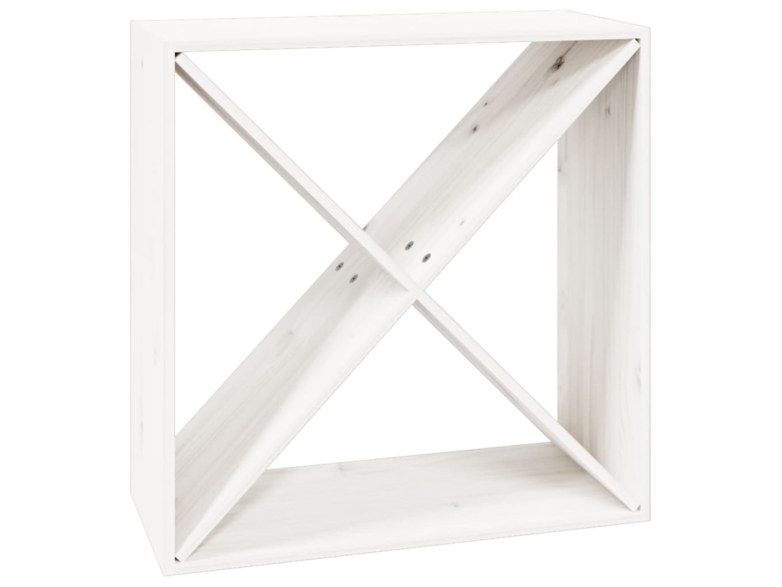 Maison Exclusive - Botellero De Madera Maciza De Pino Blanco 62x25x62 Cm