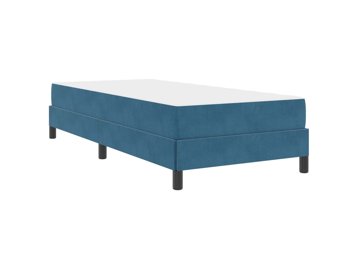 Maison Exclusive - Cama Tipo Box Spring Con Colchón Azul Oscuro 90 X 200 Cm Tela