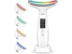 Terapia De Luz Vermelha Para Rosto E Pescoço Tratamento Facial Antienvelhecimento Calmante E Relaxante Com Terapia Led De 4 Cores Branco Yizhood