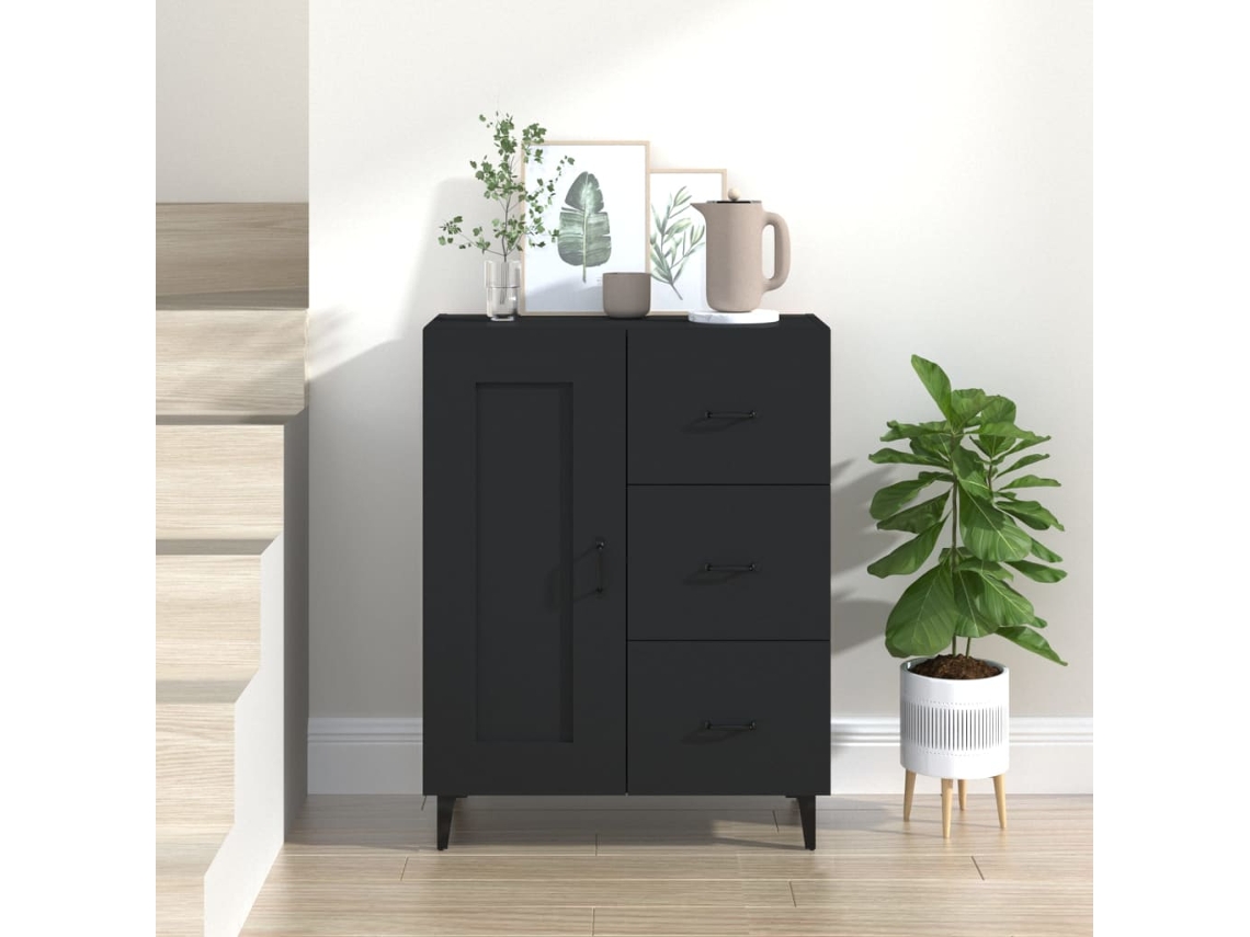 Lovely Home Aparador 69,5X34X90 Cm Madera Procesada Negro