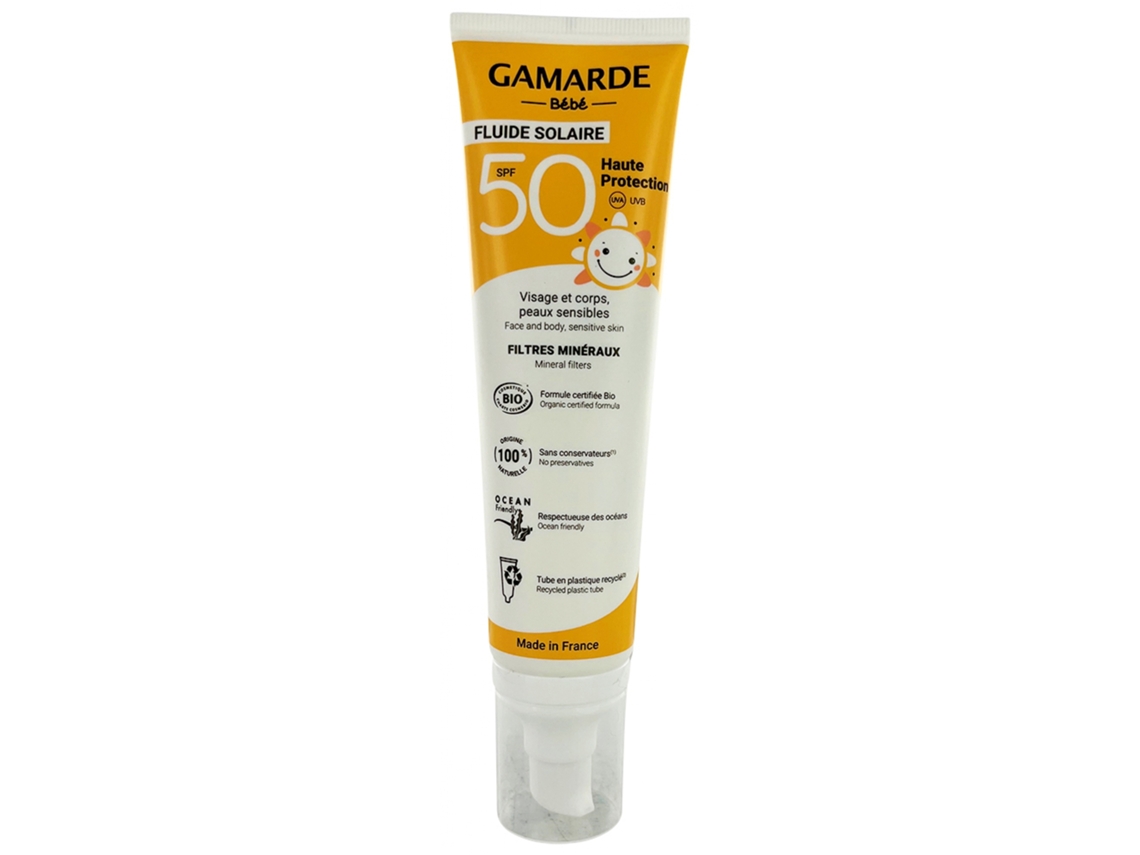 Bébé Fluide Solaire Spf50 Haute Protection Bio 100 Ml GAMARDE