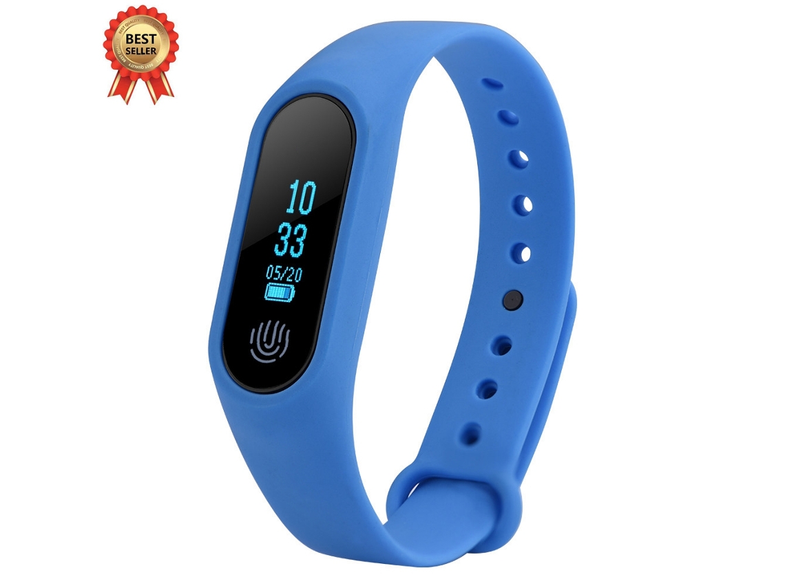 Pulsera Inteligente Monitor De Frecuencia Cardíaca Y Sueño M2 Plus Pulsera Inteligente Azul