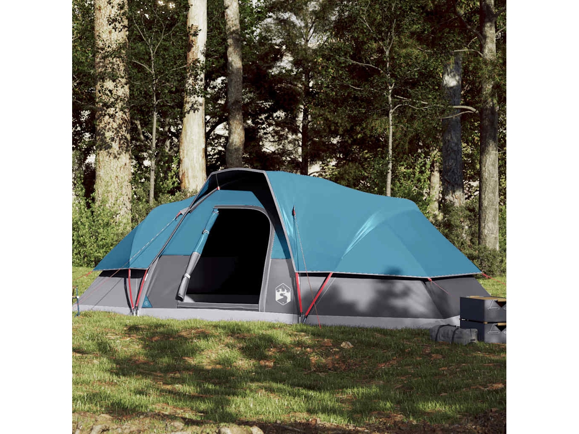 Tienda De Campaña Familiar Iglú 9 Personas Impermeable Azul