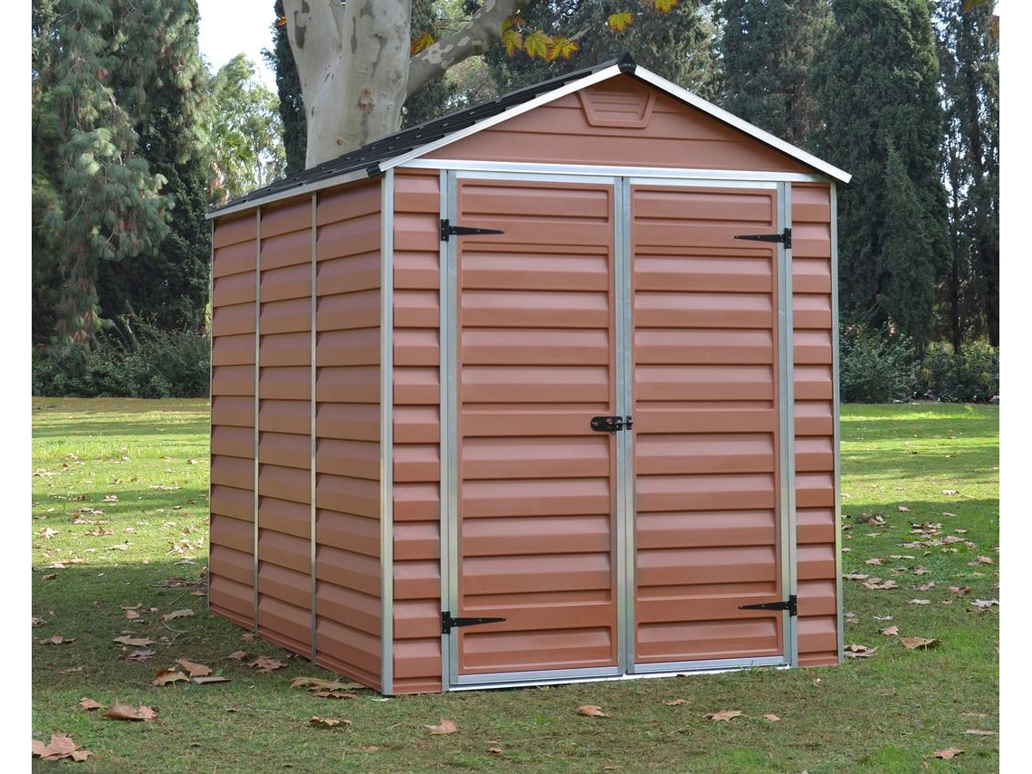 CANOPIA Claraboya Caseta de Jardín de Policarbonato 229X185X217 cm Ámbar