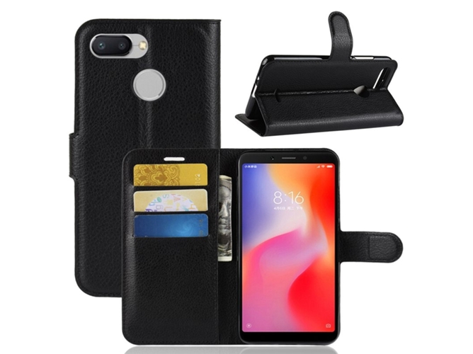 Funda Xiaomi Redmi 6 MULTISHOP Book Negro