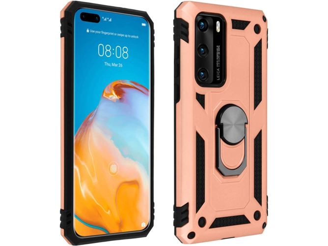 Carcasa Huawei P40 AVIZAR Anillo Rosa