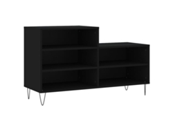 Maison Exclusive - Mueble Zapatero Madera Contrachapada Negro 102x36x60 Cm