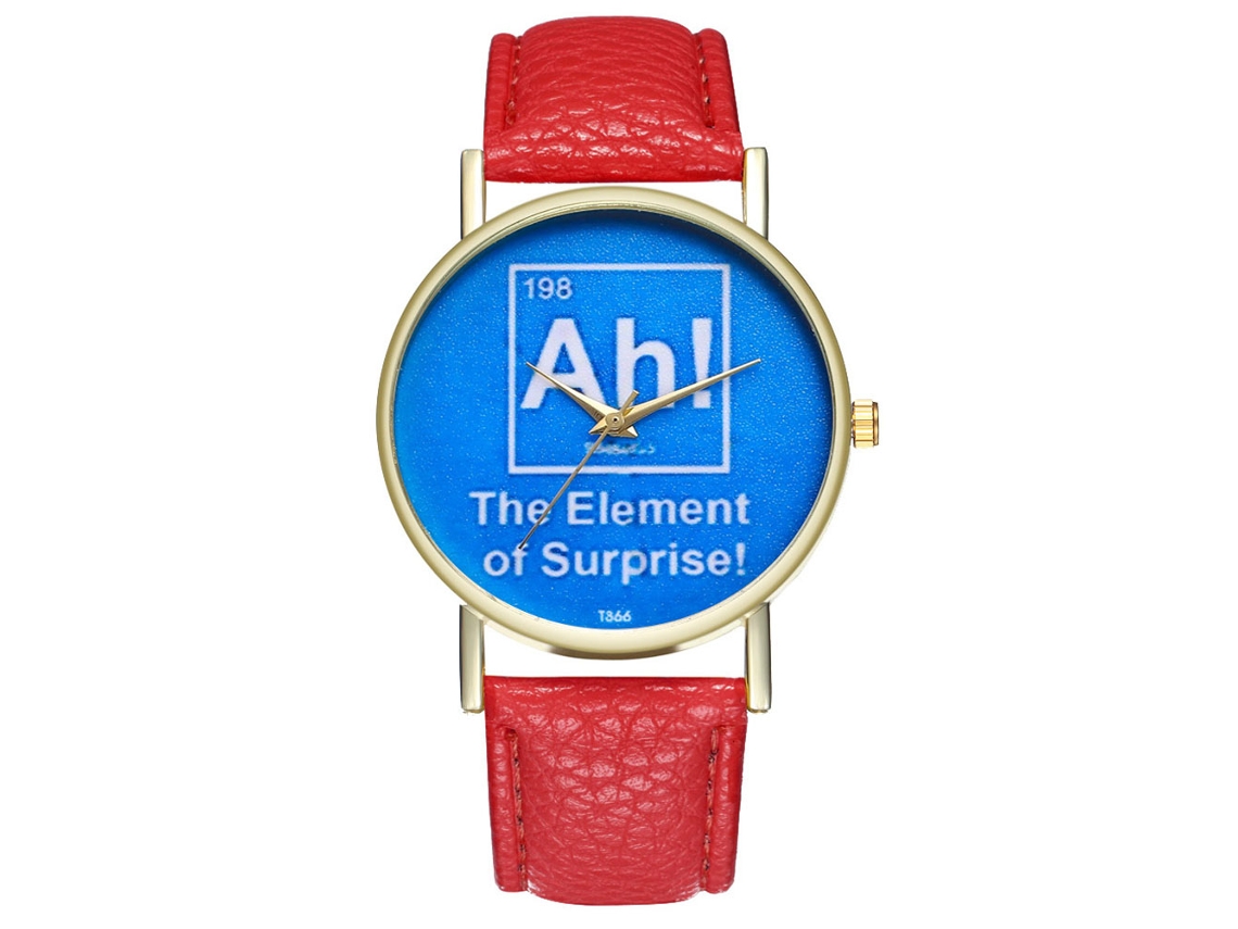 Reloj De Pulsera Analógico De Cuarzo Zhoulianfa, Moderno, De Aleación, Hipoalergénico, Rojo.