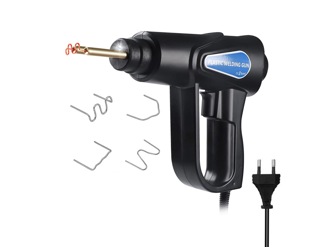 Pistola de soldadura de plástico con 4 tipos de pinzas - Negro - GOEIK