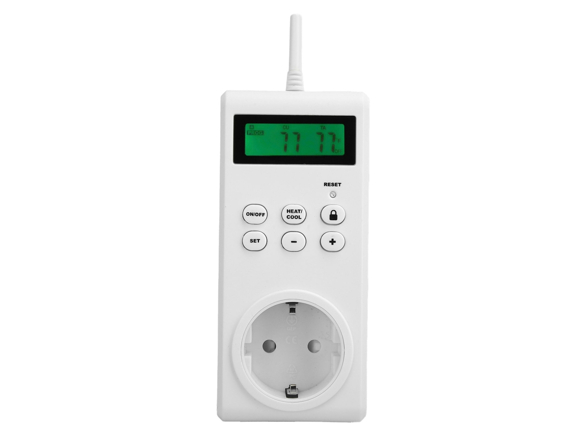 Controlador De Temperatura Ts-3000 Termostato Lcd Com Tomada Sem Fio Para Resfriamento E Aquecimento Eu 230v 16a