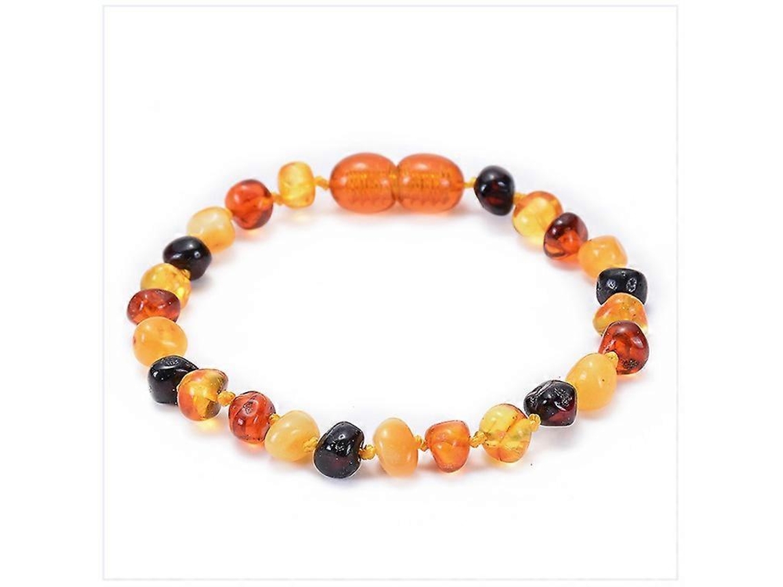 Pulsera de ámbar báltico con perlas premium 100 % auténticas hechas a mano