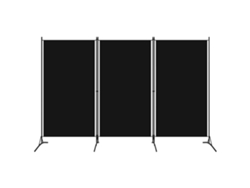 Separador LOVELY HOME con 3 Paneles Negro (260 x 180 cm)