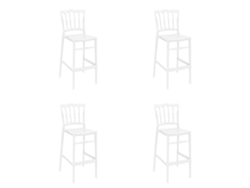 GARBAR OPERA Taburete Alto Interior, Exterior Blanco