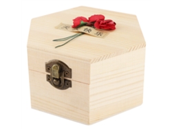 Caja de madera luminosa con forma de flor de jabón, regalo para el Día de San Valentín
