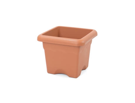 PLASTIKEN 7733 - Maceta Cuadrada Colección TERRA Medida 33 cm 14L Terracota