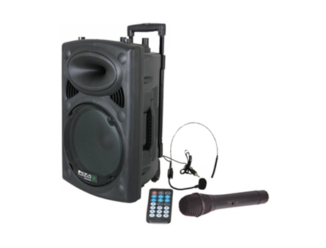 G-PORT12UHF-BT :''ALTAVOZ AMPLIFICADO 12'''' 700W USB/BT/SD/BAT UHF NEGRO IBIZA